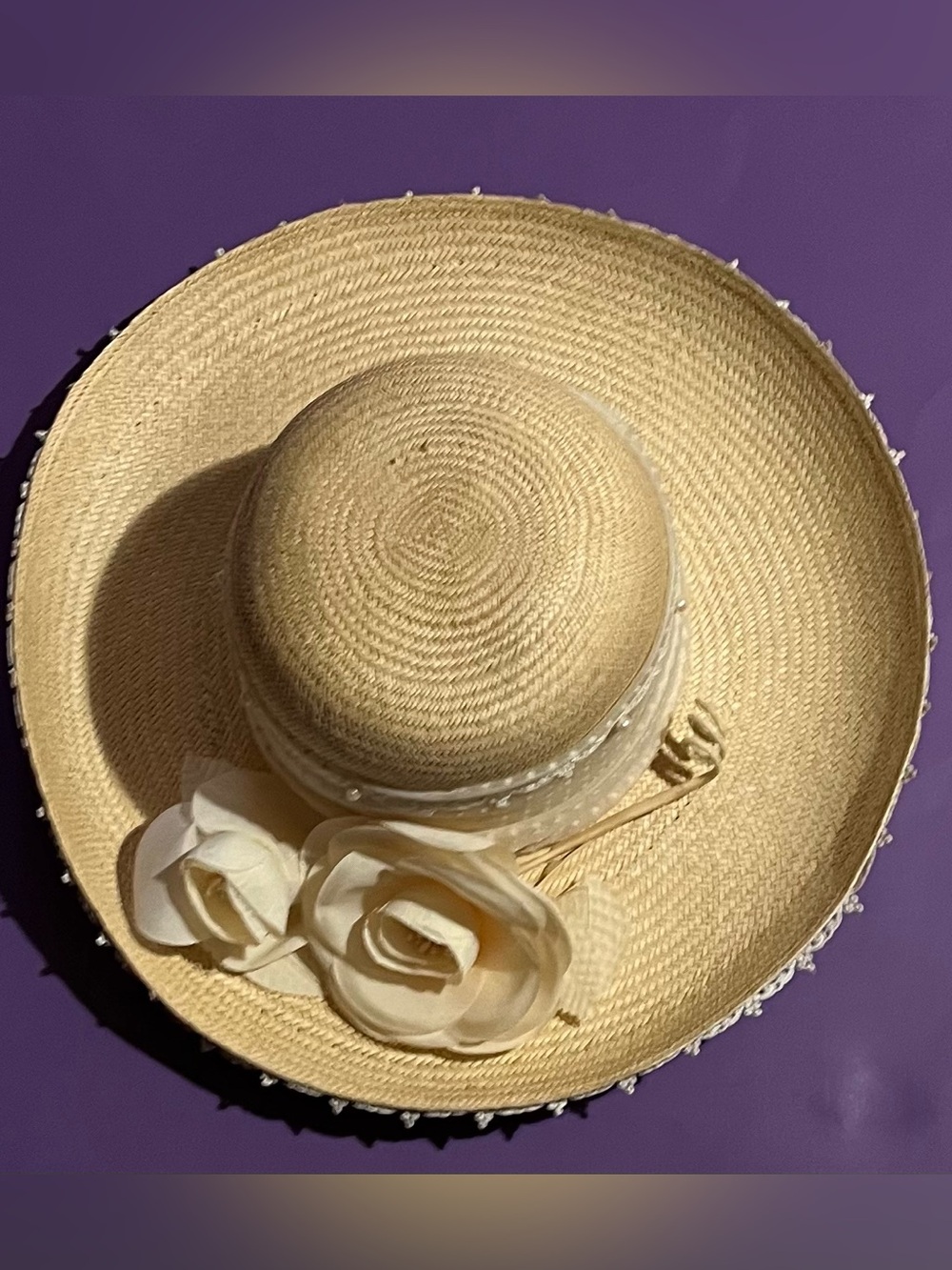 Sonni San Francisco Vintage Women's Straw Sun Hat - Picture 7 of 8